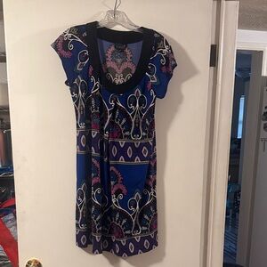 Scarlett Blue and Pink Patterned Dress